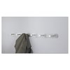 Safco Nail Head Wall Coat Rack, 6 Hooks, Metal, 3 4202